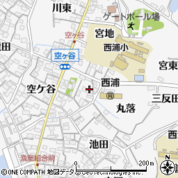 愛知県蒲郡市西浦町空ケ谷66周辺の地図