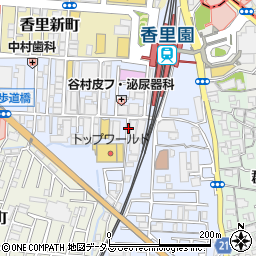 大阪府寝屋川市香里南之町周辺の地図