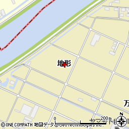 愛知県豊橋市清須町地形周辺の地図