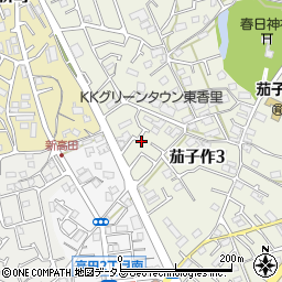 大阪府枚方市茄子作3丁目21周辺の地図