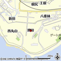 愛知県西尾市東幡豆町（鯉田）周辺の地図