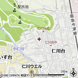 兵庫県宝塚市仁川台431周辺の地図