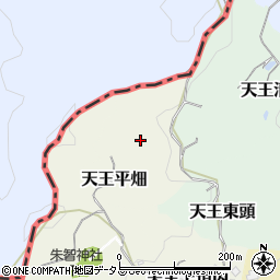 京都府京田辺市天王平畑周辺の地図