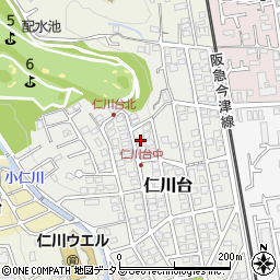 兵庫県宝塚市仁川台194周辺の地図