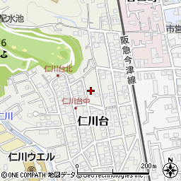 兵庫県宝塚市仁川台214周辺の地図