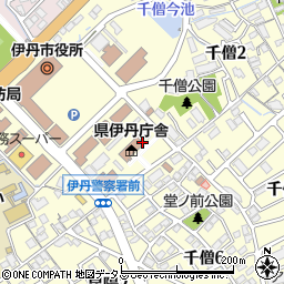 兵庫県阪神北県民局　伊丹県税事務所課税第２課周辺の地図