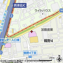 マルハンツインパーク摂津店周辺の地図