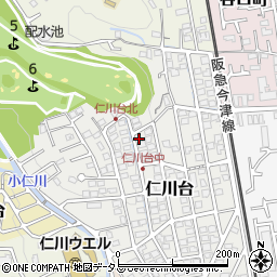 兵庫県宝塚市仁川台193周辺の地図