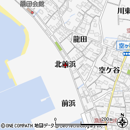 愛知県蒲郡市西浦町（北前浜）周辺の地図