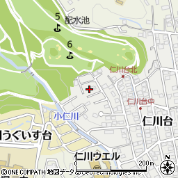 兵庫県宝塚市仁川台439-5周辺の地図