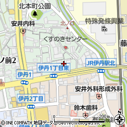 兵庫県伊丹市北本町1丁目93周辺の地図