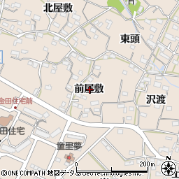 愛知県豊橋市石巻町前屋敷周辺の地図