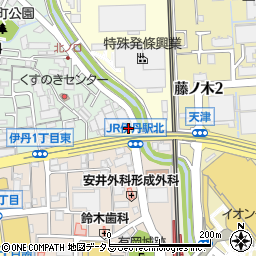 兵庫県伊丹市北本町1丁目317周辺の地図