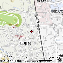 兵庫県宝塚市仁川台254周辺の地図