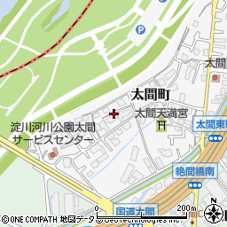 大阪府寝屋川市太間町周辺の地図