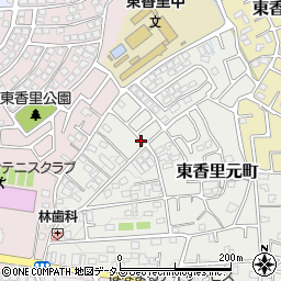大阪府枚方市東香里元町周辺の地図