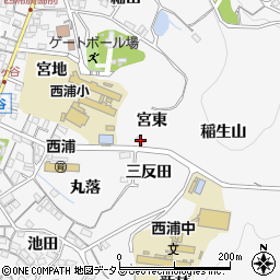 愛知県蒲郡市西浦町三反田10周辺の地図