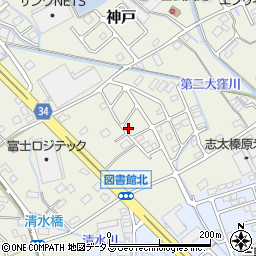 静岡県榛原郡吉田町神戸378-18周辺の地図