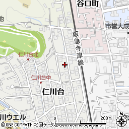 兵庫県宝塚市仁川台255周辺の地図