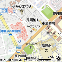 大阪レンタル伊丹営業所周辺の地図