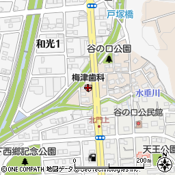 梅津歯科医院周辺の地図