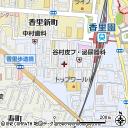 セブンイレブン寝屋川香里南之町店周辺の地図