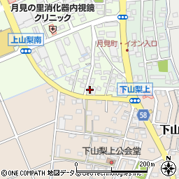 静岡県袋井市上山梨225周辺の地図