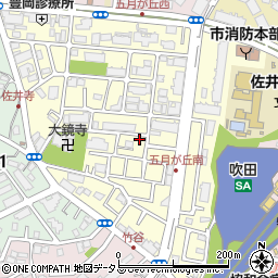 大阪府吹田市五月が丘南周辺の地図