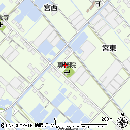 愛知県西尾市一色町生田宮東34周辺の地図