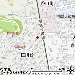 兵庫県宝塚市仁川台268周辺の地図