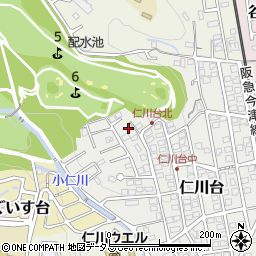 兵庫県宝塚市仁川台422-12周辺の地図