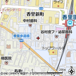 屋台居酒屋 大阪 満マル 香里園店周辺の地図