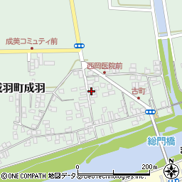 朝日新聞成羽販売所周辺の地図