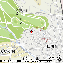 兵庫県宝塚市仁川台422-10周辺の地図