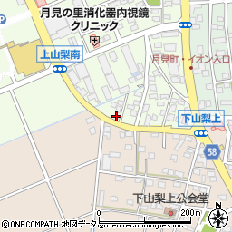 静岡県袋井市上山梨208周辺の地図
