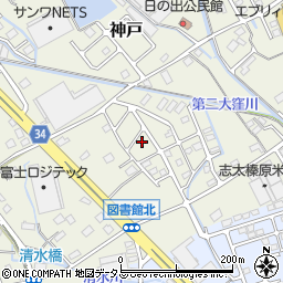 静岡県榛原郡吉田町神戸378-16周辺の地図