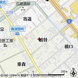 愛知県豊橋市横須賀町組替周辺の地図