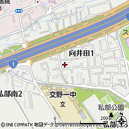 〒576-0065 大阪府交野市向井田の地図