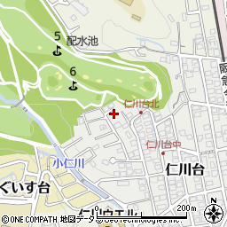 兵庫県宝塚市仁川台422周辺の地図