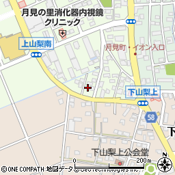 静岡県袋井市上山梨210周辺の地図