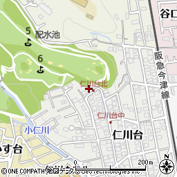 兵庫県宝塚市仁川台291周辺の地図