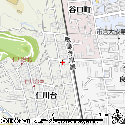 兵庫県宝塚市仁川台267周辺の地図