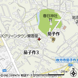 大阪府枚方市茄子作3丁目周辺の地図