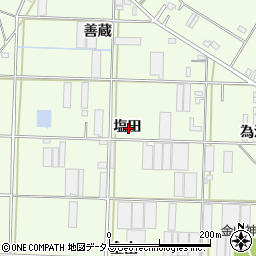 愛知県豊橋市大村町塩田周辺の地図
