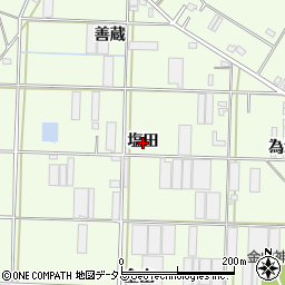 愛知県豊橋市大村町（塩田）周辺の地図
