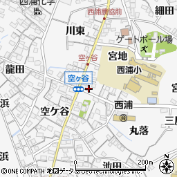 愛知県蒲郡市西浦町空ケ谷3周辺の地図