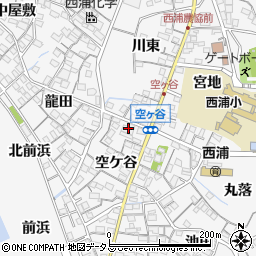 愛知県蒲郡市西浦町空ケ谷20周辺の地図