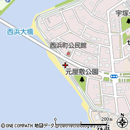 愛知県豊橋市梅薮町元屋敷周辺の地図