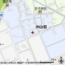 静岡県袋井市沖山梨138-5周辺の地図