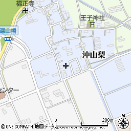 静岡県袋井市沖山梨142周辺の地図